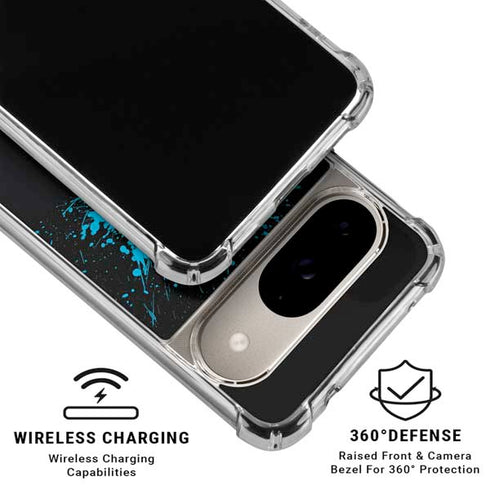 DC Comics Batman Blue Splash character shape Google Pixel 10 Clear Case
